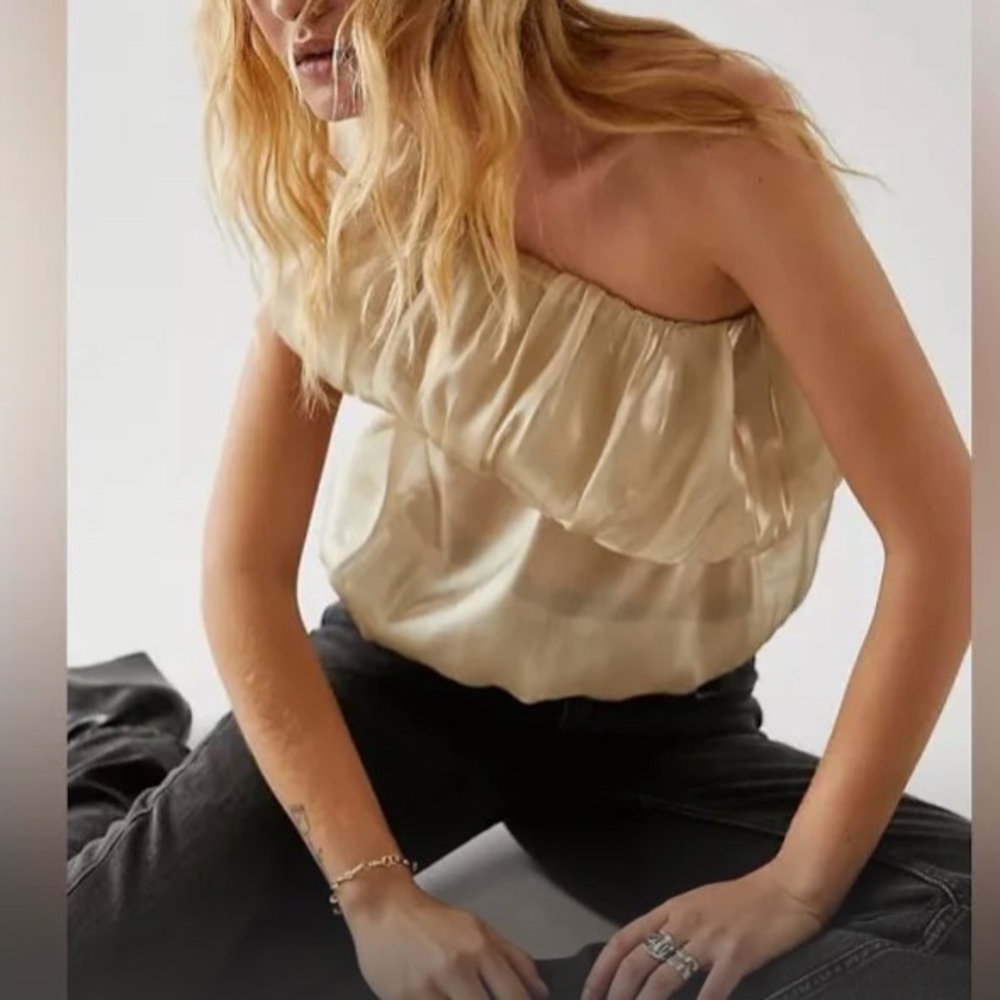 Free People Rosetta one shoulder top NWT